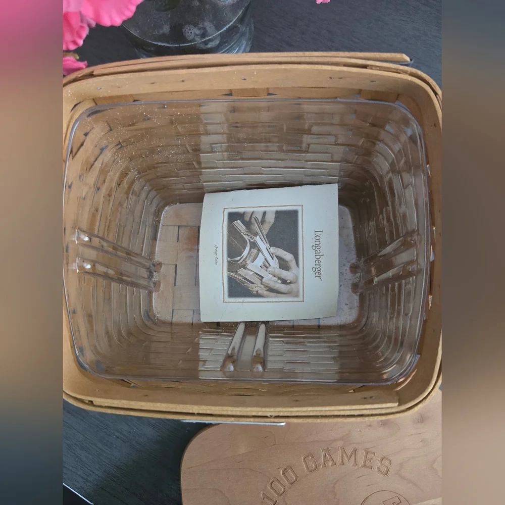 Longaberger 2006 Football Basket w Wood Lid